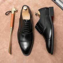 Men's Formal Dress Shoes, Luxury Business Oxfords, Red Sole Formal Shoes, Handmade Pointed Toe Black & Brown Tuxedo Shoes For Men, Groom Comfortable Formal Shoes, Office Oxfords, Gentleman Work Shoes, 2025 New Fashion Party Brogue Casual Dress Derby Shoes