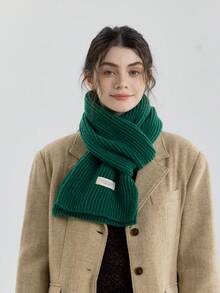 1 szt. Jednokolorowy szalik, elegancki i wszechstronny na jesień/zimę, przyjazny dla skóry, teksturowany w paski, odpowiedni na wyjścia, randki, do noszenia na co dzień lub do pracy