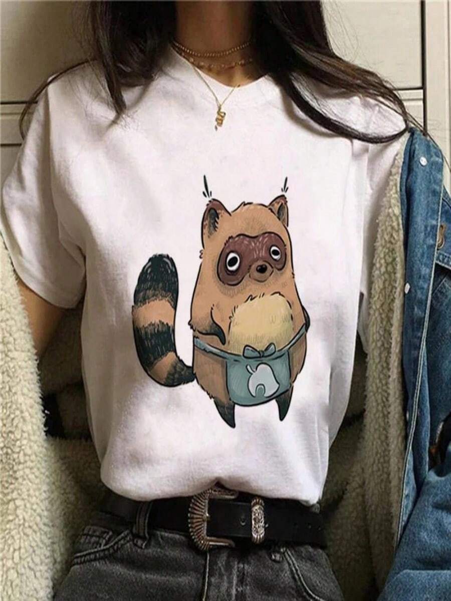2025 Champion Tank Davis All Match American Fashion Brand Printed Men's And Women's Loose Summer Loose Short Sleeve T Shirt - 白色 - 查看 1