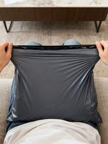 100个/10个装加厚防水纯色礼品袋,简约百搭,适用于学校、办公室、返校季、男士生日、情人节、圣诞节礼物、批量礼品袋、蓝色礼品袋 - 黑色 - 查看 5