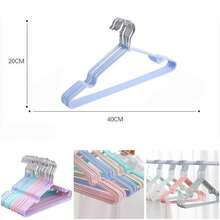 50pz ganchos antideslizantes de metal para ropa accesorios closet colgadores resistentes ahorro espacio organización armario multiuso profesional - Azul - Ver 4