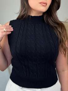 Blusinha Cropped Tranças Regata Feminina Modal Leve e Macio Moda Verão - Preto - Visão 3