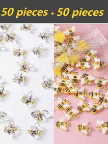10 Piezas/30 Piezas/50 Piezas/100 Piezas Varios Mini Adornos de Abeja 3D de Resina, Accesorios de Arte de Uñas de Insecto Amarillo de Dibujos Animados Kawaii Sin Olor de Respaldo Plano, Accesorios de Uñas de Alas Amarillas Pequeñas de Estilo Multicolor Transparente de Gelatina Adecuados para Mujeres Manicura DIY, Salón de Uñas, Scrapbooking y Manualidades, Decoración de Abeja Serie de Medio Oriente Estilo Japonés y Coreano Suministros de Uñas Encantos de Uñas Gemas de Uñas