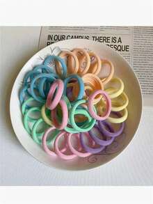 200/100/50/20/10pcs Multi-Color Basic Headband With High Elasticity And No Damage To Hair, Randomly Mixed Color Rubber Band, Fashionable, Versatile, High-End, Elegant Temperament, Simple And Minimalist Hair Rope, Bathroom Hair Accessory. Suitable For Daily Outings, Leisure Parties, Commuting, Beach Vacations, Washing Face, Bathing, Makeup, Tying Hair, Makeup, Matching Clothes, And Using Accessories ,Ponytail Holders ,Hair Elastics ,Hair Rubber Bands ,Scrunchies ,Elastic Hair Tie