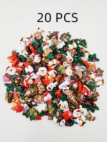 [10个/20个/30个/50个/100个] 树脂卡通造型鞋饰，时尚可爱，可装饰凉鞋、拖鞋、木屐、DIY鞋履，生日礼物，派对小礼品（款式随机） - 彩色 - 查看 9