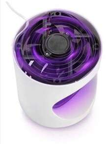 Lampara Mata Mosquitos Electrica con Luz Ultravioleta y Conexión USB para Control de Insectos en Hogar - Blanco - Ver 5