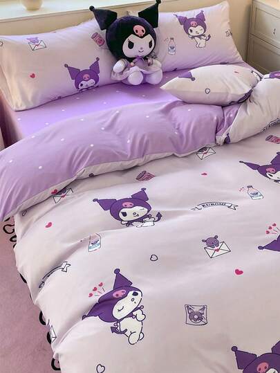 2/3pcs Sanrio Bedding Set - Hello Kitty/Kuromi/Cinnamoroll/Pochacco (1pc Duvet Cover + 1/2pc Pillowcase, No Filling) Cute Cartoon Full Size, Soft & Comfortable, Suitable For Dorm, Home Bedroom, Hotel, All Seasons, With Zipper Closure And Pillowcase, Multi-Color Durable, Extra Large Bedding Set, Extra Large Duvet Cover Set