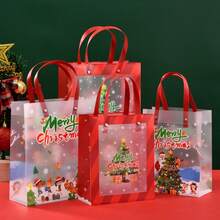 1 pieza de 4 bolsas de regalo de Navidad y Año Nuevo para comercio transfronterizo, bolsas de regalo, bolsas de recuerdo, bolsas de embalaje de regalo de Navidad, bolsas de regalo de Año Nuevo (Mediano)