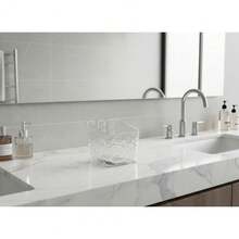 Set de baño cuadrado diseño ondulado+multifunción+fácil de limpiar y organizar+baño/hogar departamento recomendado - blanco4 - Ver 3