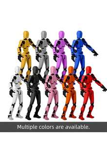 1 pieza Muñeca con 13 articulaciones móviles, Modelo de muñeca robot, Muñeca de bloques de construcción, Muñeca impresa en 3D, Regalo ideal - Multicolor - Ver 4