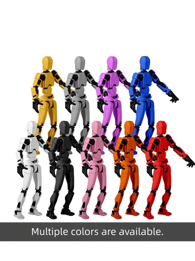 1pc 13 Movable Joints Doll, Robot Doll Model, Assembly Building Blocks Doll, 3D Printed Doll Doll, Ideal Gift - Multicolor - View 3