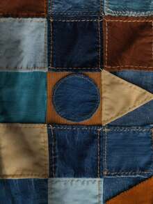 Men's Long Sleeve Polo Shirt, Blue & Brown Color Block Classic Polo Collar Button Design, Versatile For Daily Commute, Retro & Streetwear Style, Suitable For Autumn/Winter - Multicolor - View 5