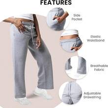 3 Pack Women's Wide Leg Sweatpants Workout And Yoga (Plus Sizes Available) ZQZF - 黑色/中灰/粉紅色 - 查看 3