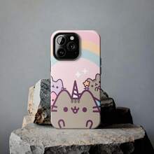 (5)A Cute Pusheens Phone Case That Features Ice Cream, Compatible With For Iphone Models 16E, 16, 15, 14, 13, 12, 11 Pro Max, X, XR, XS Max, 8, And 7 Plus, Made Of Transparent TPU Soft Shell Smartphone - Mixed Color 1 - View 3