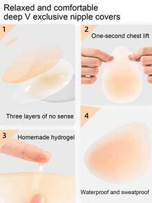 Prótesis de mama de silicona impermeables y reforzadas, adecuadas para pechos pequeños, con efecto de elevación y ajuste, diseñadas especialmente para fotografía de bodas. Prótesis de mama de silicona invisibles, reutilizables, adecuadas para vestidos, lencería, trajes de baño y vestidos de novia. Talla de copa pequeña, prótesis de mama invisibles y transpirables.