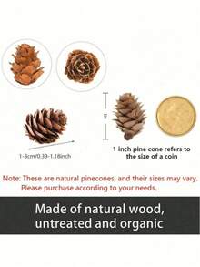 50/30/10 piezas Piñas artificiales, prácticas mini piñas decorativas para fiestas de otoño/invierno, piñas falsas realistas para coronas de Navidad, decoración del hogar, decoración rústica de piñas - Tamaños grandes, medianos y mini, adecuados para mesas, árboles, decoración del hogar, manualidades de Navidad, decoración de dormitorio de otoño, decoración del hogar con plantas falsas, decoración de habitaciones navideñas