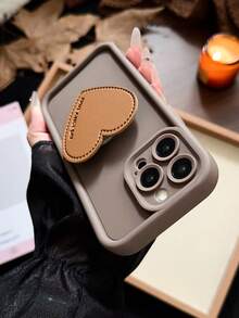 1pc Millennium Style Layered Photo Frame Soft Leather Heart Air Cushion Hidden Stand Phone Case Compatible With Apple 12/13 Pro Max, Full-Body Shockproof Protective Cover, Minimalist Design, Cute Cartoon Style, Perfectly Protects Your Phone, Compatible With Honor X7/Galaxy A56 5G/Infinix Smart 8/Infinix Hot 40i/Spark 20/Spark 20C/Spark Go 2024/Redmi Note 14 5G/ Moto E22/E22i/OPPO A54