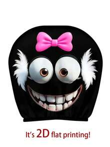 1 pieza/2 piezas Funda para reposacabezas de coche con estampado de ojos grandes y lazo rosa, adecuada para viajes de larga distancia, lavable y duradera, funda de asiento de moda para hombres y mujeres, apta para sedanes, camiones y SUV, fácil de instalar, regalo perfecto para Halloween/Navidad - Multicolor - Ver 11