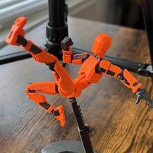 一套高可动人偶（包含3种手型和4种武器），全新DIY减压指尖玩具，幸运娃娃，桌面摆件，圣诞礼物（需自行组装和拆卸），圣诞节填充物 - 彩色 - 查看 10