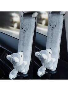 1pc Creative Personalized Car Seat Belt Shoulder Pad, Soft Protective Neck Cover, Suitable For Children, All Season, Extended Length