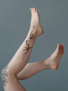STARTTOOS Adesivo per tatuaggio floreale grande per braccio - Disegno astratto - Motivo a stella danzante Tatuaggio temporaneo finto, adatto per fai-da-te, convention di anime, carnevale, festival musicale, regalo di San Valentino, festa, Adesivo per tatuaggio realistico impermeabile per polso, caviglia, spalla, collo, clavicola, pelle del corpo - Multicolore - Visualizzare 3