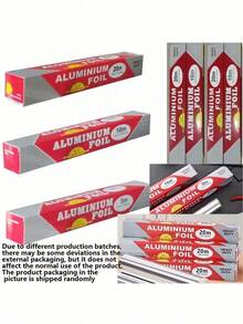 1 rollo de papel de aluminio amigable, clásico y duradero, de 12 pulgadas de ancho, con papel de embalaje de papel de aluminio para barbacoa y rollo de papel de aluminio de alta calidad, adecuado para el envasado y almacenamiento de alimentos