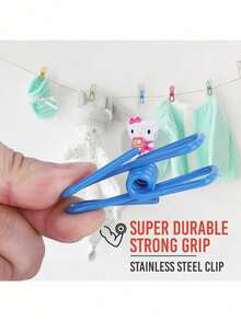Chip Clips, Utility PVC-Coated Steel Clip For Food Package, Chips Bag, Clothes, Parper, Pack Of 10, 2 Inch - Multicolor - View 8