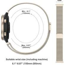 18mm 20mm 22mm Metal Band Compatible With Garmin Smartwatch, Stainless Steel Mesh Strap For Vivomove 3S/Style/Luxe/Sport//3, Vivoactive 5/6/4/4S/3, Venu 3S/3/2S/2/2 Plus/Sq/Sq 2, Forerunner 35/45/45S/55/245/255/255S/265/265S/645/735XT/745/935/945/945 LTE/965, Fenix 5/5 Plus/6/6 Pro/7 Series, Epix Gen2, Instinct 1/2, Enduro/Enduro 2, Approach S12/S40/S42/S62, Descent Mk1/Mk2/Mk2i/Mk3 Watch Bands For Women Men