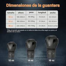 KIROGILY Guantes Box, Guantes de Box para Hombres y Mujeres de 12-14-16 oz, Guantes de Boxeo Adecuados para Artes Marciales Sparring. Incluir Protector Bucal, Correas Boxeador, Bolsa Almacenamiento - 14 onzas - Ver 8