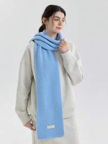 1 szt. Jednokolorowy szalik, elegancki i wszechstronny na jesień/zimę, przyjazny dla skóry, teksturowany w paski, odpowiedni na wyjścia, randki, do noszenia na co dzień lub do pracy