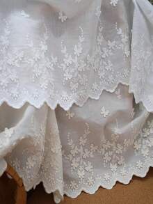 1 Piece 3D Butterfly Embroidered Lace Trim, DIY Clothing, Dress Hem, Collar Sewing Patchwork Decorative Accessory