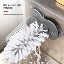 1pc Colorful Practical Cartoon - Style Suction Cup Dishwashing Brush For Kitchen Sink And Bathroom Tile Cleaning, Ideal For Young Couples And Home Cleaners