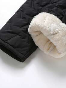 Plus Size Women's Fleece Lined Straight Leg Sweatpants, Warm & Casual Joggers For Winter