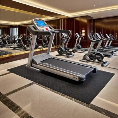 Gym Floor Protection Mat, 4mm Thick, Black, Floor Protector, Surface Protection Mat, Suitable For Home, Gym, Garden, Balcony, Terrace, Office, Fitness Equipment Mat, Yoga Mat, Washable, Easy To Maintain, 120cm Wide