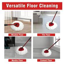 Mop Replace Head 3 Pack For O-Cedar EasyWring 1 Tank System - trắng - Xem 2