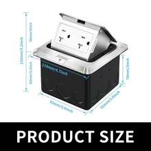 contactos Para Piso Toma Corriente Para Piso Floor Outlet - Negro - Ver 2