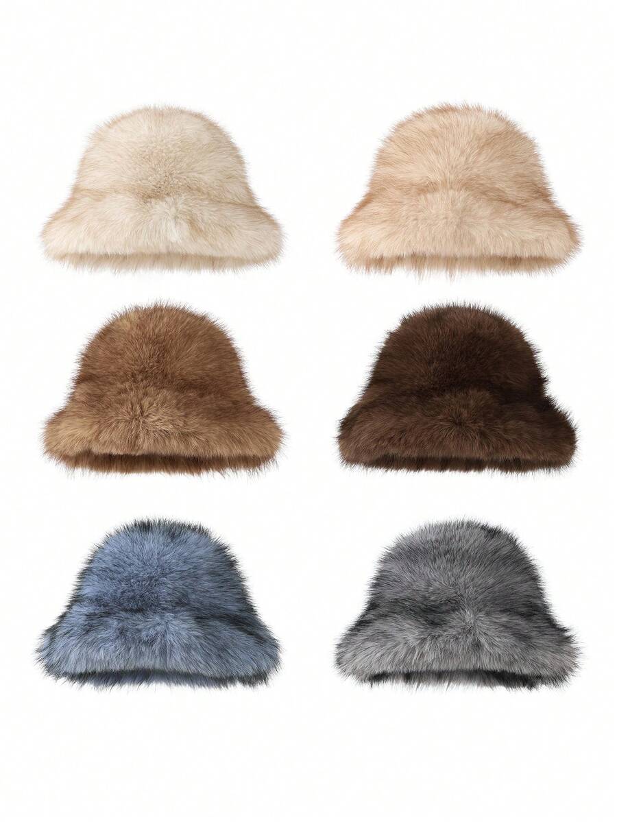 1pc Versatile Fashionable Outdoor Warm Bucket Hat, Suitable For Daily Use - Multicolor - View 1