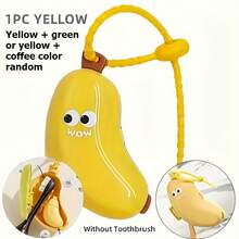 Cute Banana-Shaped Toothbrush Storage Box - Portable Travel And Home Toothbrush And Toothpaste Storage, Dustproof Protective, Ergonomic Design, Toothbrush Travel, Fun Shape, Smooth Surface - 1 Piece Yellow - View 6