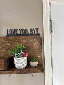 1PC Classic Metal LOVE YOU BYE Sign - Geometric Wall Art Living Room, Indoor Wall Decor - Unique Home Decoration & Idea Valentine's Day, Halloween, Easter, And Thanksgiving ,Valentine's Day ,Valentines Decorations ,Valentines Gifts,Home Decor ,Room Decor,Wall Decor Birthday Graduation - màu đen - Xem 6