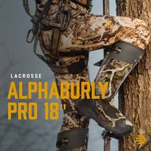 LaCrosse Alphaburly Pro 18" Insulated Hunting Boots For Men Featuring Waterproof Rubber, 1600G Thinsulate, And EVA Footbed, First Lite Cipher - Realtree Edge - View 12