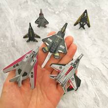 6pcs Launching Fighter Plane Toy, Simple Shooting Toy Plane, Outdoor Entertainment, Christmas Gift - Multicolor - View 6