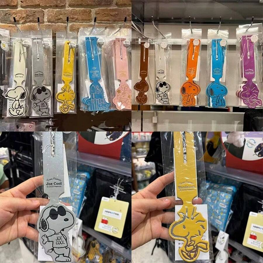 SNOOPY 1 件史努比儿童行李牌动漫人物可爱创意旅行登机牌行李牌吊牌标志装饰礼物圣诞袜填充物、圣诞礼物、圣诞节、圣诞装饰（款式随机） - 彩色 - 查看 1