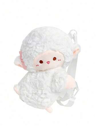 Cute Lamb Plush Cartoon Children's Backpack, Girls Bag, Unisex Crossbody Bag, Casual Cute Phone Pouch, Suitable For Autumn And Winter