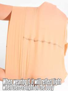 1 双闪亮反光不透明紧身裤，70D 连裤袜 - 杏色 - 查看 6