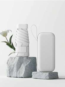 مظلة سفر صغيرة للحقيبة مع حافظة، مظلة صغيرة مضادة للأشعة فوق البنفسجية، خفيفة الوزن محمولة مقاومة للرياح للنساء والرجال والأطفال