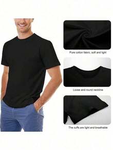 1Pcs Loded Diper Graphic T-Shirt For Men Women, Funny Tees Gift, Round Neck Short Sleeved T Shirts Tops Men Women Clothing, Casual Tee Gift - 黑色 - 查看 3