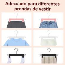 20 Perchas,Gancho Negro con Pinzas, Ganchos para Pantalones 360 °     y Diseño Antideslizante, Resistentes para Pantalones, Faldas y Ropa Pesada, Ideales para Clóset en Casa (Negro) - Blanco - Ver 8