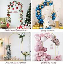 2pcs Arco para Decoración Base para Fiesta Decoración 1.2/1.5/1.8/2.0/2.2m, Soporte Para Globos Flores para Fiestas,Bodas,Festivales,Decoración navideña - Dorado - Ver 4