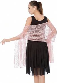 Women's Lace Shawls And Wraps For Formal Evening Party Dress,Bride Bridesmaid Shawl Veil For Wedding - Hồng - Xem 2