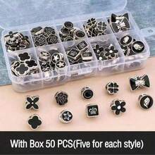 10/50 件女式衬衫胸针纽扣，带收纳盒，可拆卸无缝纽扣别针，安全迷你胸针，适用于女式毛衣、披肩、连衣裙、婚礼 DIY 项目（款式随机）